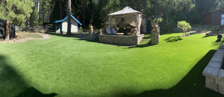 Artificial grass backyard installed by Nevada Artificial Grass