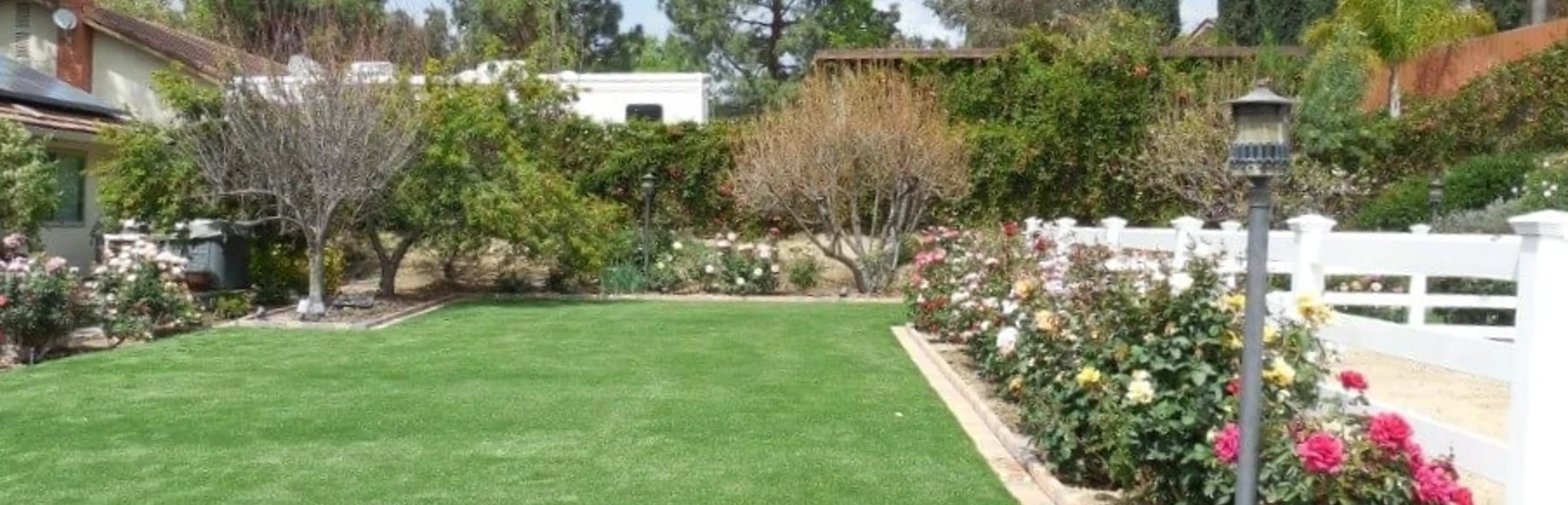 Artificial grass backyard lawn installed in Nevada