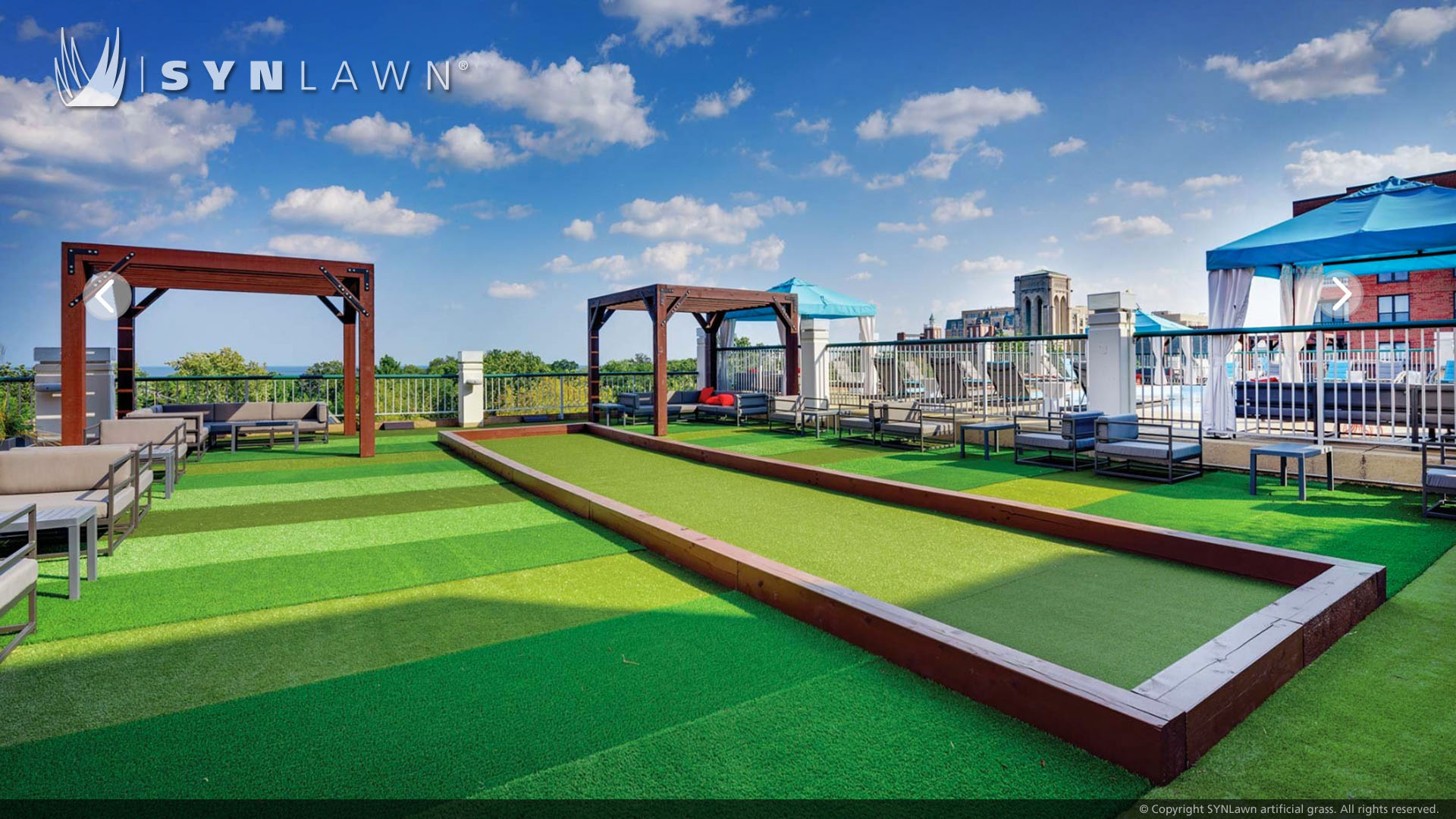 bocce ball artificial grass lawn